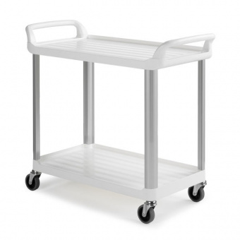TTS Shelf 3730W — тележка с двумя полками, 98x50x111 см, белая