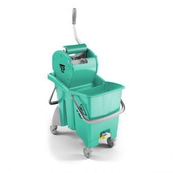 Ведро со сливом TTS ActionPro с отжимом Dry, зеленое, 30 л
