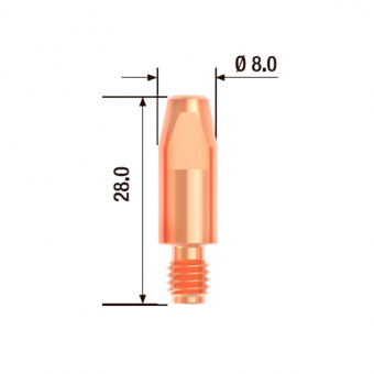 FUBAG Контактный наконечник M6х28 мм ECU D=0.9 мм (25 шт.)